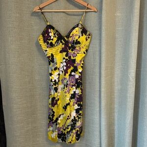 XOXO Yellow and Purple Floral Mini Dress
